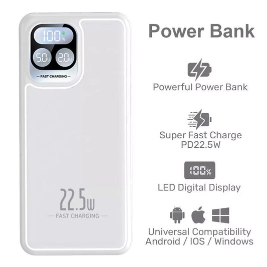 10,000mAh Ultra - Slim Portable Power Bank – USB External Battery Pack for Phones and Devices - Dymand