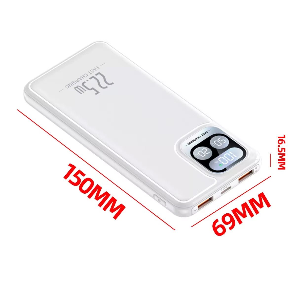 10,000mAh Ultra - Slim Portable Power Bank – USB External Battery Pack for Phones and Devices - Dymand