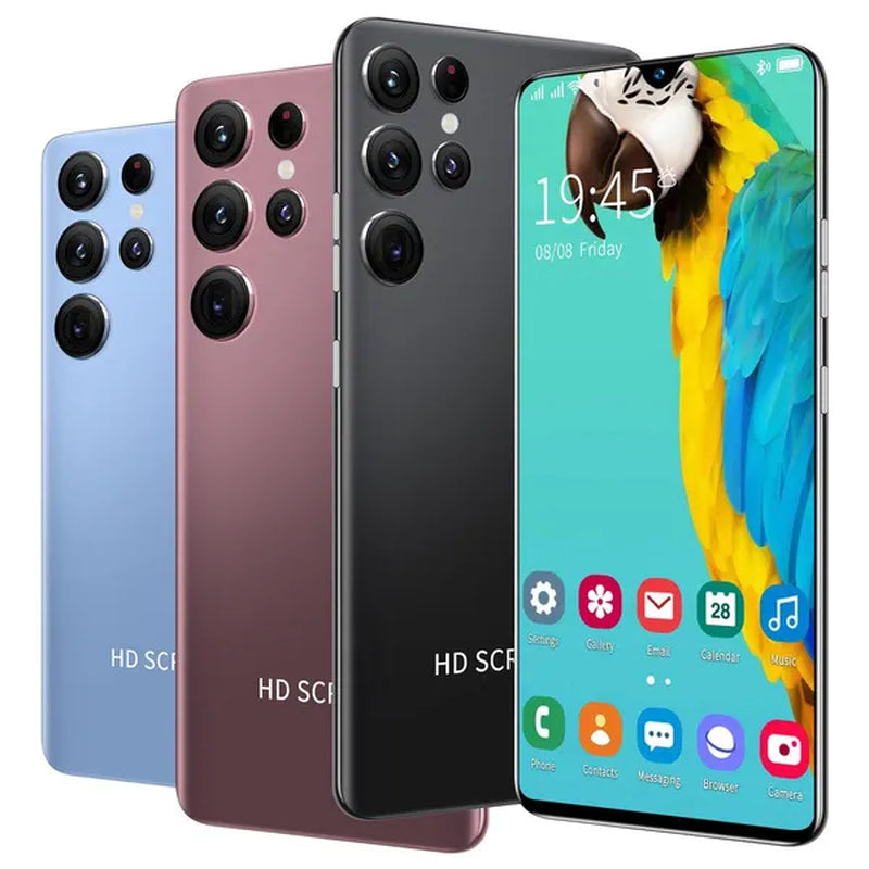 New mobile phone s22+ultra screen 6.8 inch smart phone 4g/5g mobile phone smart phone ultra-thin 16gb+512gb face unlocking mobile phone dual sim card mobile phone supports tf card smart phone.