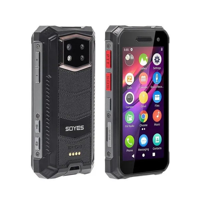 The 4g three-proof mini phone is a waterproof and drop-proof device with a small size and a face fingerprint feature.