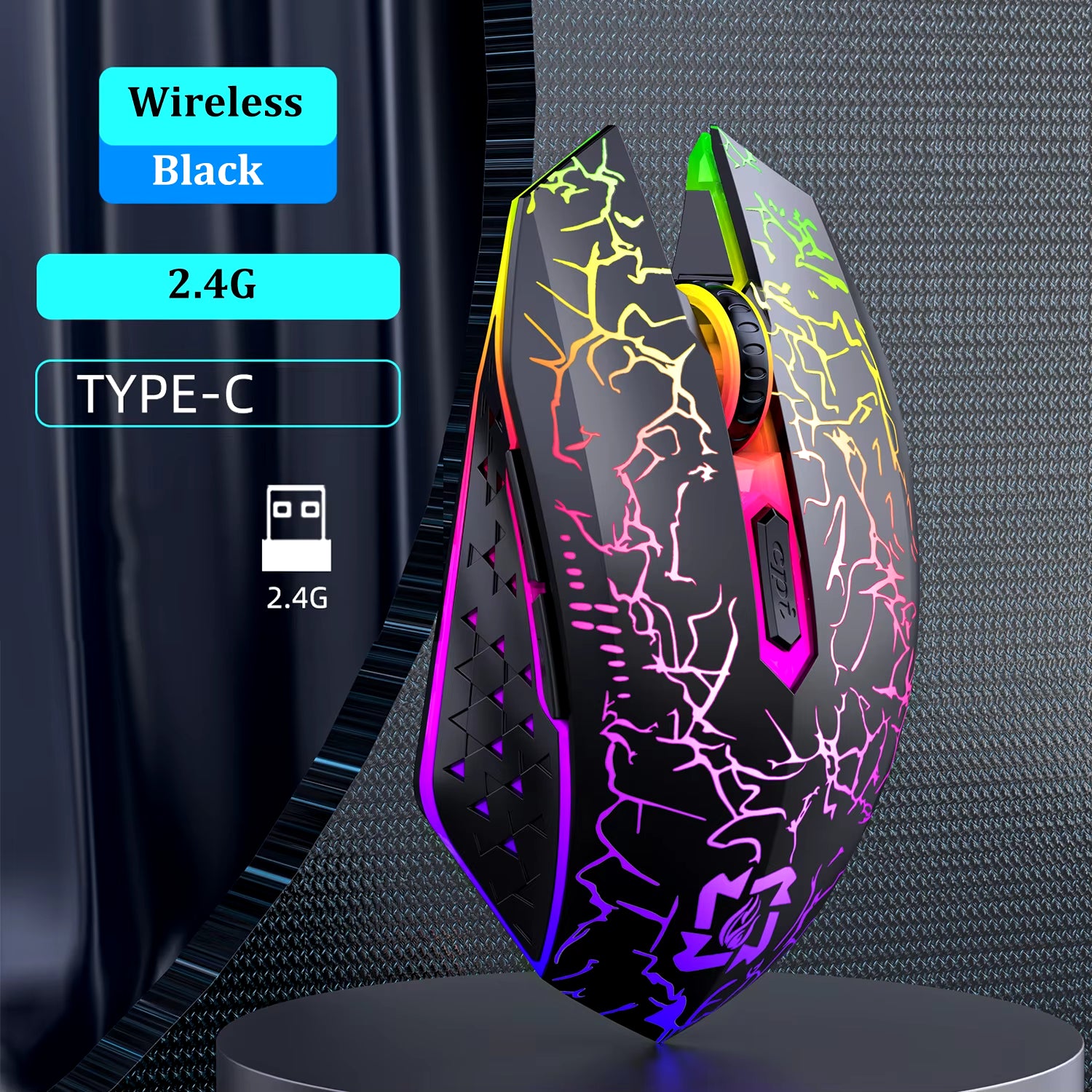 2.4g bluetooth wireless mouse gaming mouse silent mouse rechargeable mouse 800-1200-1600 dpi mouse mice for pc laptop macbook.