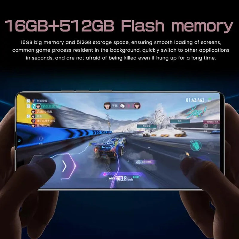New mobile phone s22+ultra screen 6.8 inch smart phone 4g/5g mobile phone smart phone ultra-thin 16gb+512gb face unlocking mobile phone dual sim card mobile phone supports tf card smart phone.