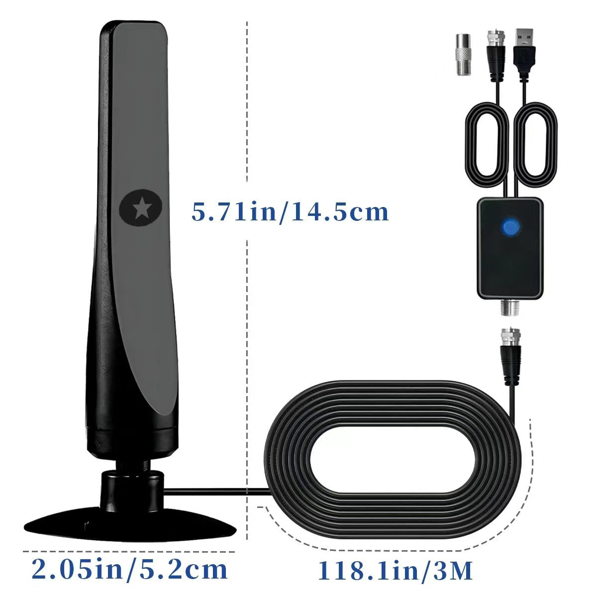 Intelligent Digital TV Antenna Signal Amplifier