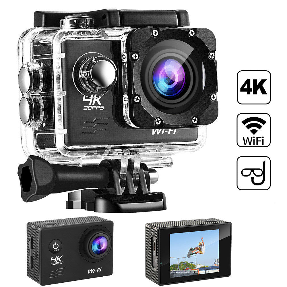 Action camera 4kto30fps waterproof outdoor sports camera dv diving camera helmet camera. - Dymand