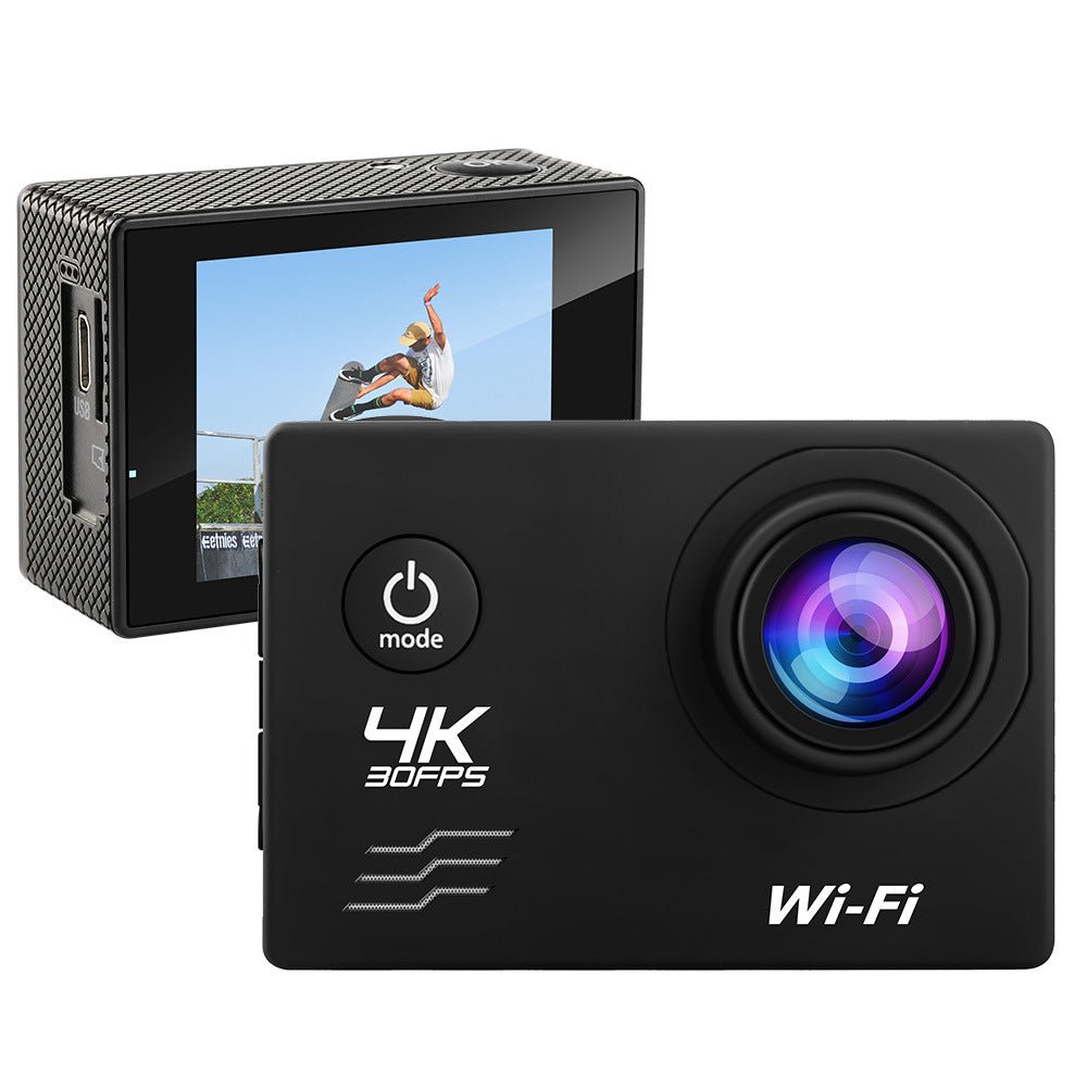 Action camera 4kto30fps waterproof outdoor sports camera dv diving camera helmet camera. - Dymand
