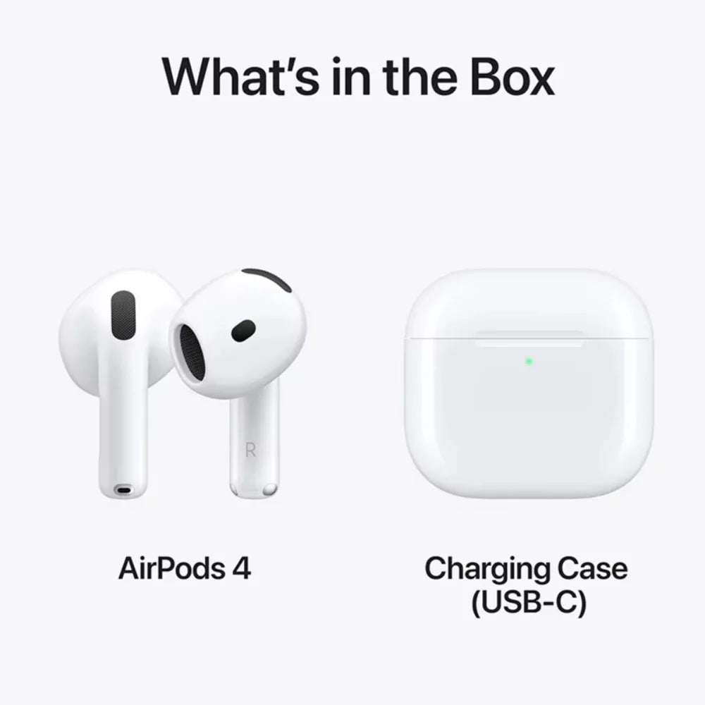Airpods 4 Wireless Earbuds,With Active Noise Cancellation,Adaptive Audio,Transparency Mode,Spatial Audio,Wireless Charging - Dymand