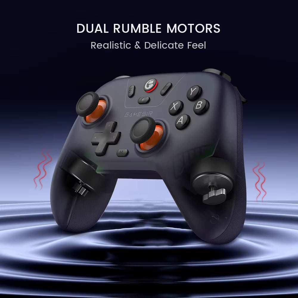 The new wireless gamepad, known as Gamesir, is compatible with various devices such as Android, iOS, PC, and Steam. It features a hall effect stick for enhanced gaming experience.