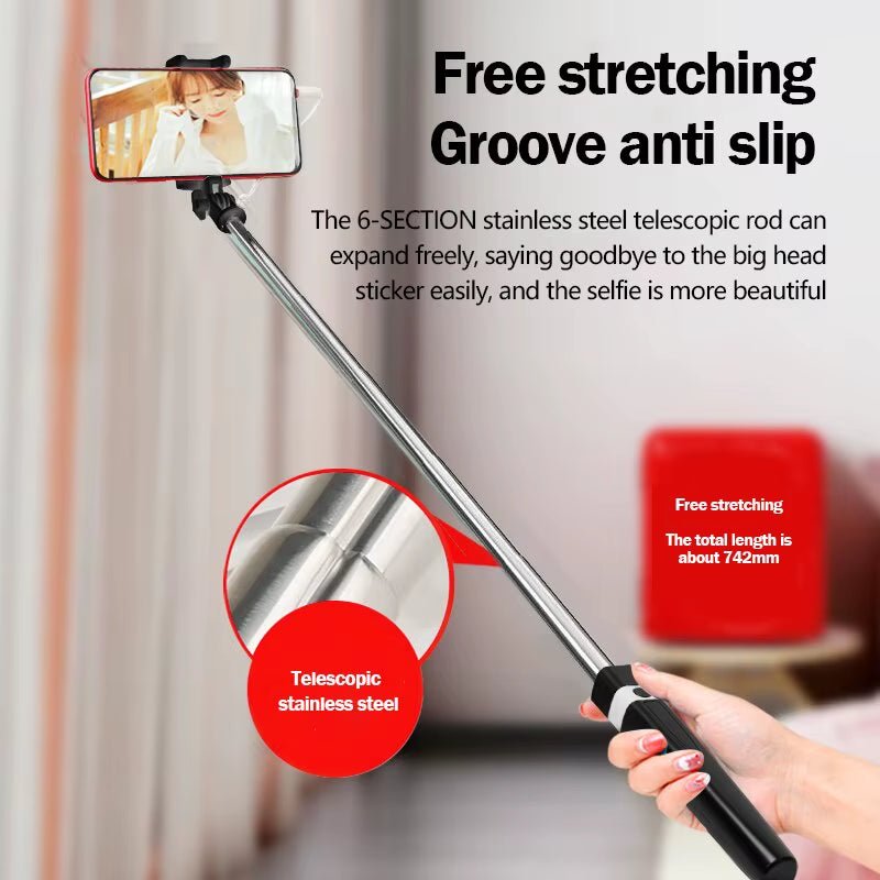 CL02 Telescopic Selfie Stick with Line Control – Universal Selfie Pole for Tourism, Magic 3.5mm Interface, and Mobile Phones - Dymand