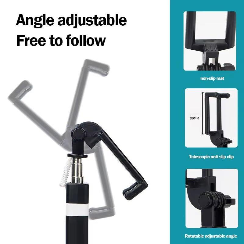CL02 Telescopic Selfie Stick with Line Control – Universal Selfie Pole for Tourism, Magic 3.5mm Interface, and Mobile Phones - Dymand
