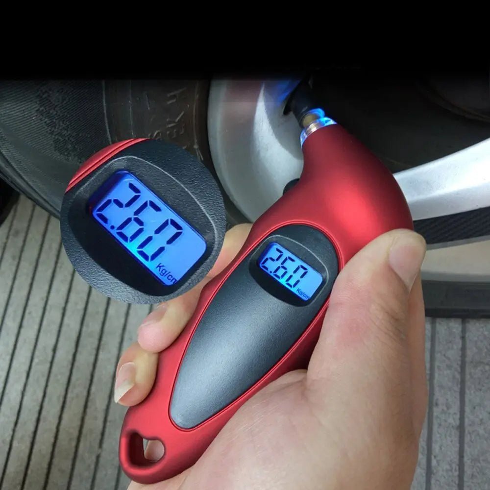 Compact Digital Tire Pressure Gauge for Cars, Motorcycles, and Bikes – LCD Display, Accurate PSI & KPA Measurements - Dymand
