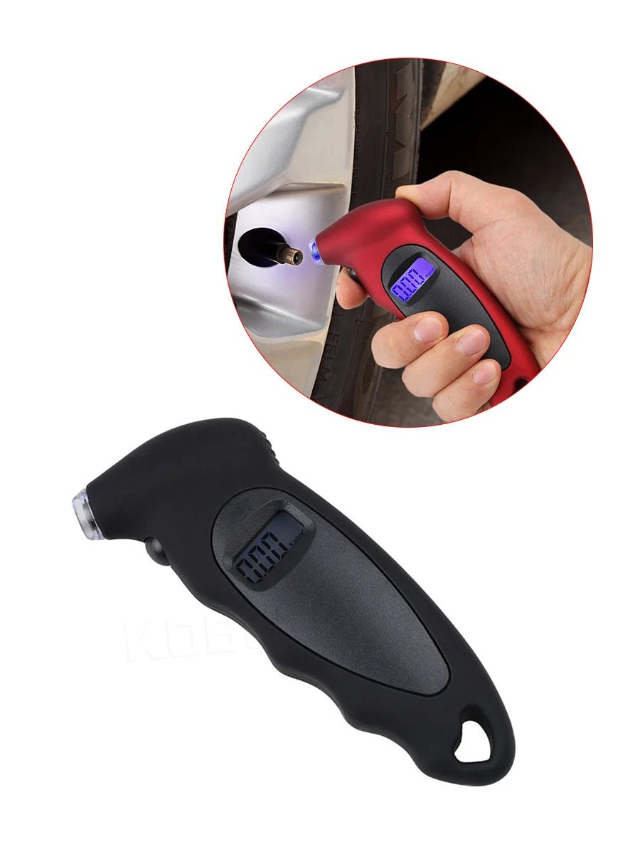 Compact Digital Tire Pressure Gauge for Cars, Motorcycles, and Bikes – LCD Display, Accurate PSI & KPA Measurements - Dymand
