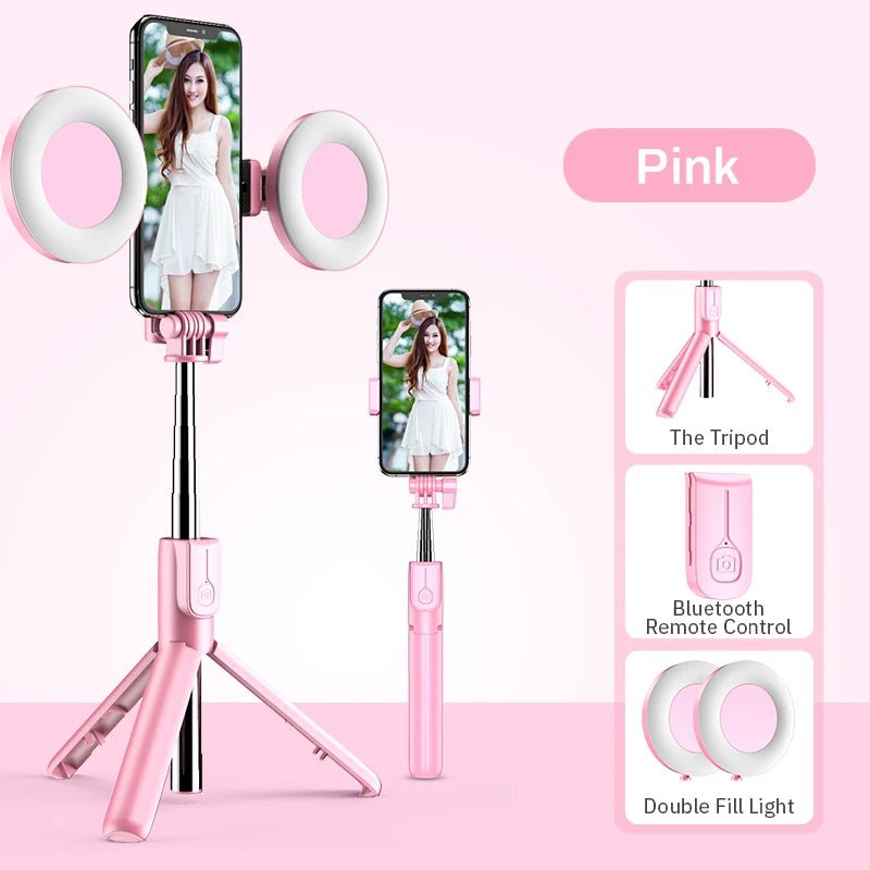 Featuring an LED ring light, extendable monopod, and tripod, this all - in - one accessory is perfect for iPhone 16, 15, 14, and 13. Capture flawless selfies, videos, and live streams with ease and style - Dymand