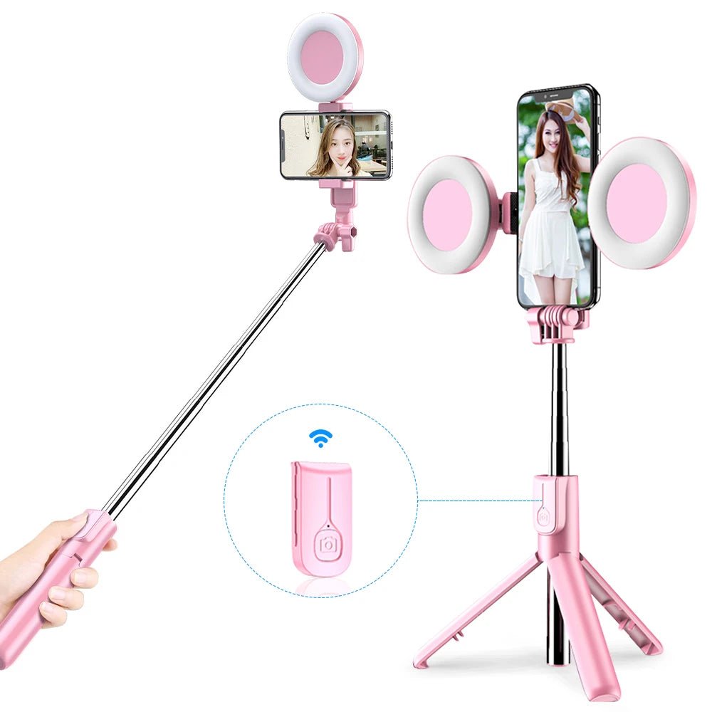 Featuring an LED ring light, extendable monopod, and tripod, this all - in - one accessory is perfect for iPhone 16, 15, 14, and 13. Capture flawless selfies, videos, and live streams with ease and style - Dymand