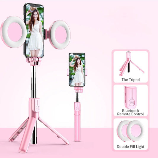 Featuring an LED ring light, extendable monopod, and tripod, this all - in - one accessory is perfect for iPhone 16, 15, 14, and 13. Capture flawless selfies, videos, and live streams with ease and style - Dymand