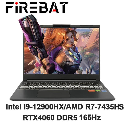 Firebat t6a - x 16 inch intel i9 - 12900hx/amd r7 - 7435hs rtx 4060 ddr5 165hz 2.5k wifi6 bt5.1 32gb 1tb gaming gamer notebook laptop. - Dymand