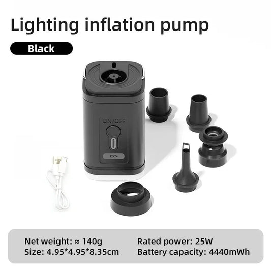 Mini Electric Air Pump – Wireless Portable Inflation Pump for Air Cushions, Beds, Swimming, Yoga, and Exercise Balls – Compact Outdoor Air Compressor - Dymand