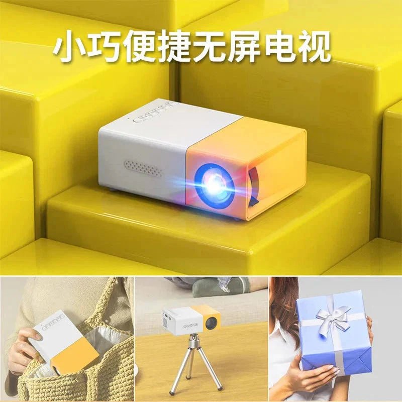 Mini Projector – 1080P Full HD Support, Portable LED Projector, 4K Video Playback, Multiple Connectivity Options - Dymand