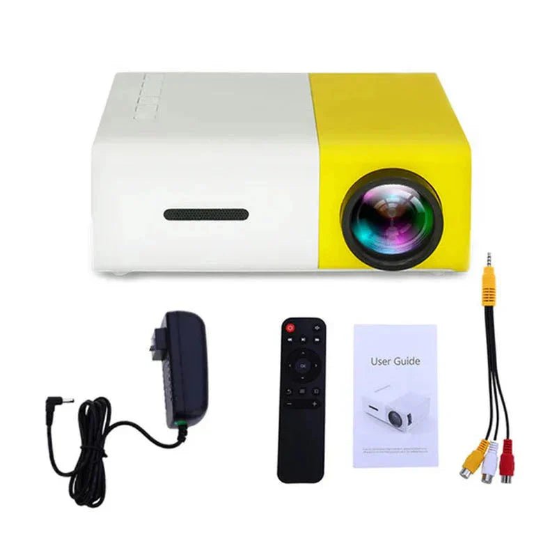 Mini Projector – 1080P Full HD Support, Portable LED Projector, 4K Video Playback, Multiple Connectivity Options - Dymand