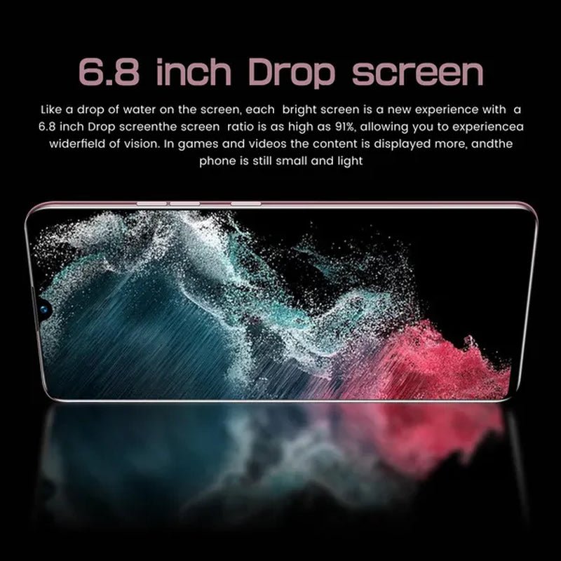 New mobile phone s22+ultra screen 6.8 inch smart phone 4g/5g mobile phone smart phone ultra - thin 16gb+512gb face unlocking mobile phone dual sim card mobile phone supports tf card smart phone. - Dymand
