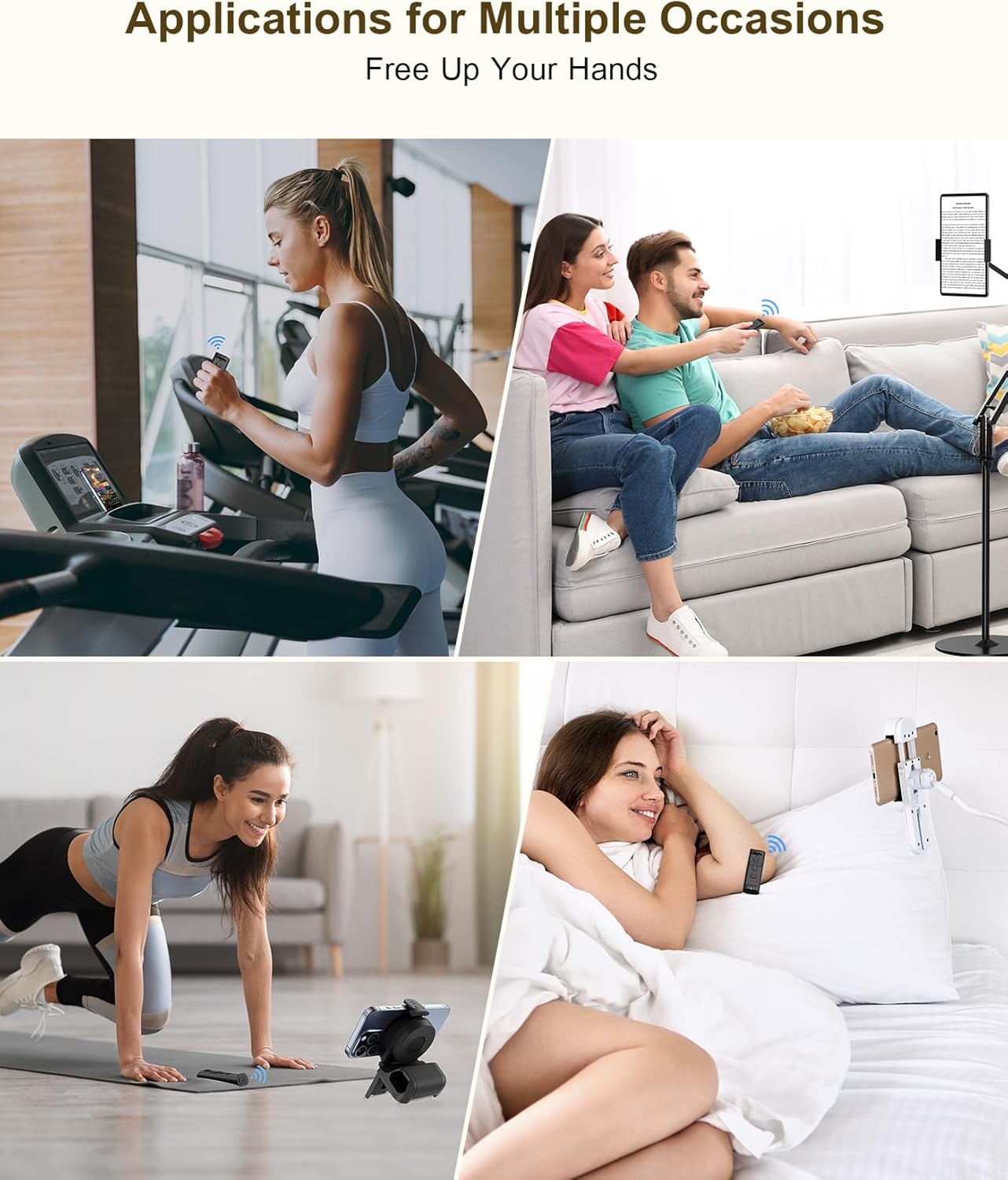 Remote control scrolling for TikTok, page turner for Kindle app, camera camcorder remote controls, scrolling remote for TikTok/iOS/Android/iPad/iPhone/tablet with phone stand - Dymand