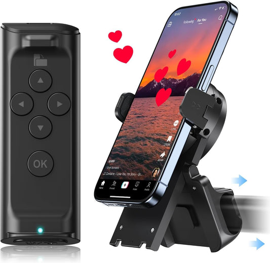 Remote control scrolling for TikTok, page turner for Kindle app, camera camcorder remote controls, scrolling remote for TikTok/iOS/Android/iPad/iPhone/tablet with phone stand - Dymand