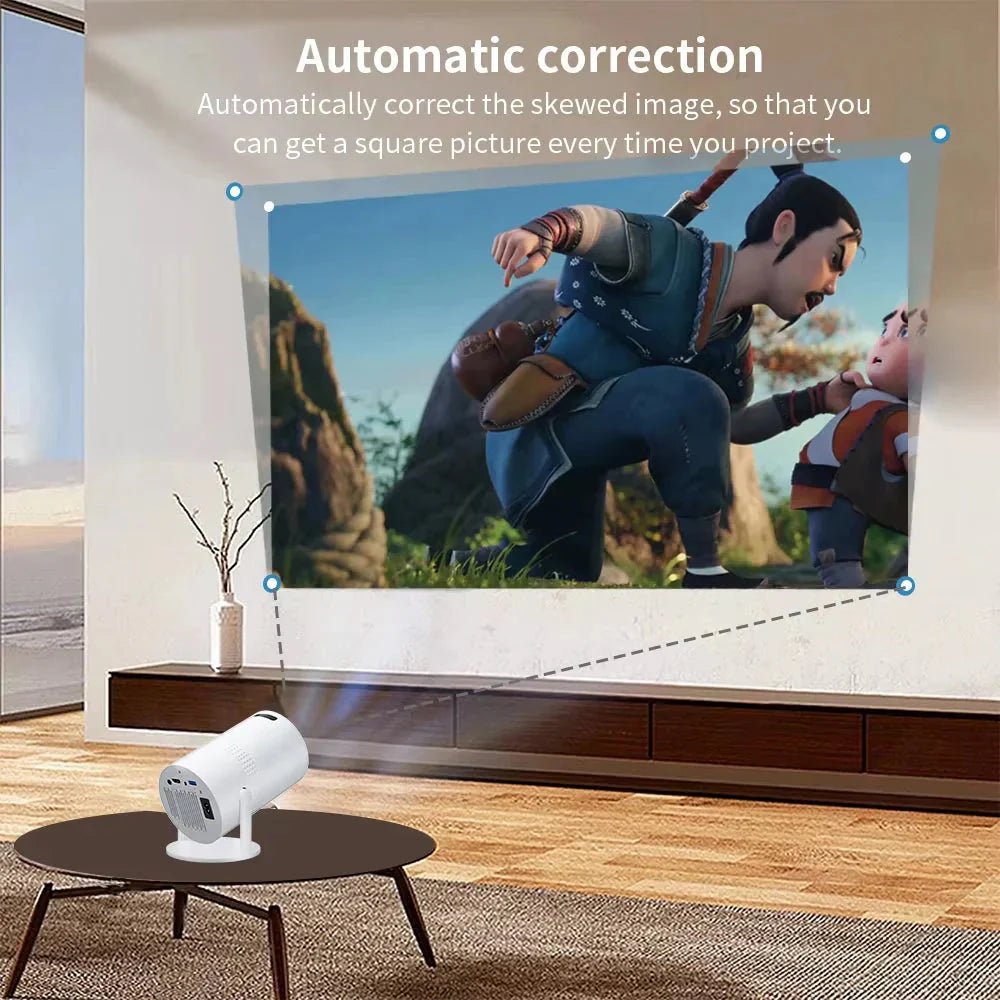 Salange P300 Mini Portable Projector - 4K 8K Video Decoding, 720P HD, Android 11, Wi - Fi, BT 5.1 - Dymand