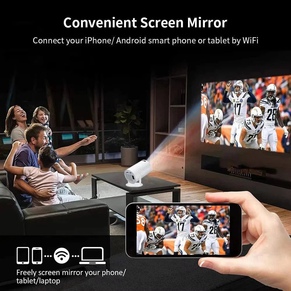 Salange P300 Mini Portable Projector - 4K 8K Video Decoding, 720P HD, Android 11, Wi - Fi, BT 5.1 - Dymand