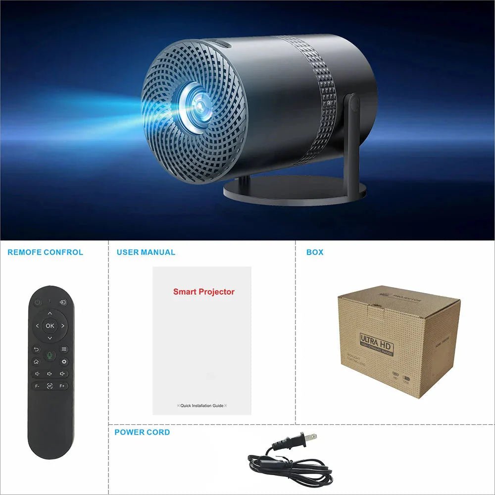 Salange P300 Mini Portable Projector - 4K 8K Video Decoding, 720P HD, Android 11, Wi - Fi, BT 5.1 - Dymand