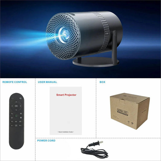 Salange P300 Mini Portable Projector - 4K 8K Video Decoding, 720P HD, Android 11, Wi - Fi, BT 5.1 - Dymand