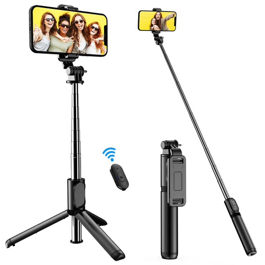 Selfie Stick Tripod with Detachable Wireless Remote, 4 in 1 Extendable Portable Selfie Stick & Phone Tripod - Dymand