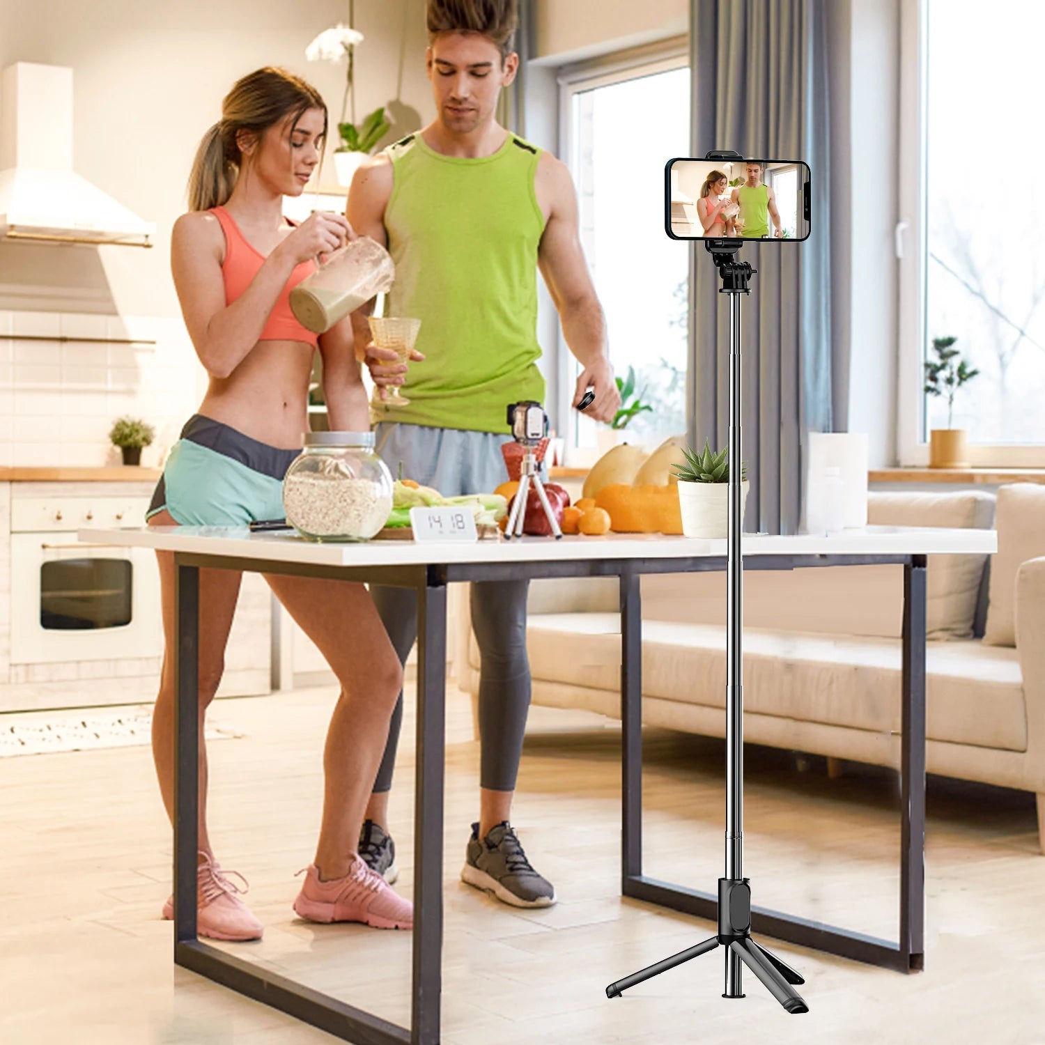 Selfie Stick Tripod with Detachable Wireless Remote, 4 in 1 Extendable Portable Selfie Stick & Phone Tripod - Dymand