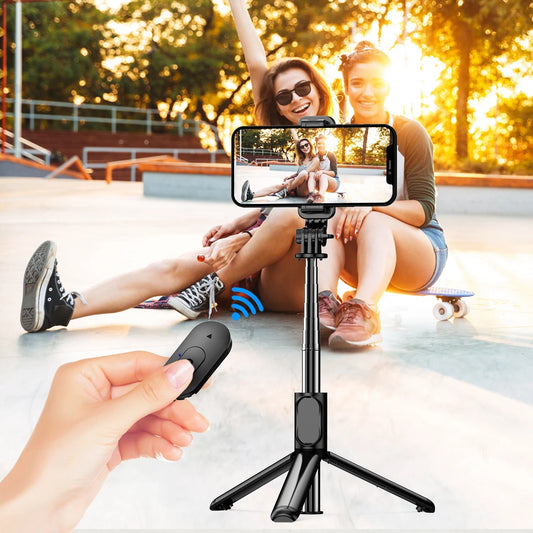 Selfie Stick Tripod with Detachable Wireless Remote, 4 in 1 Extendable Portable Selfie Stick & Phone Tripod - Dymand