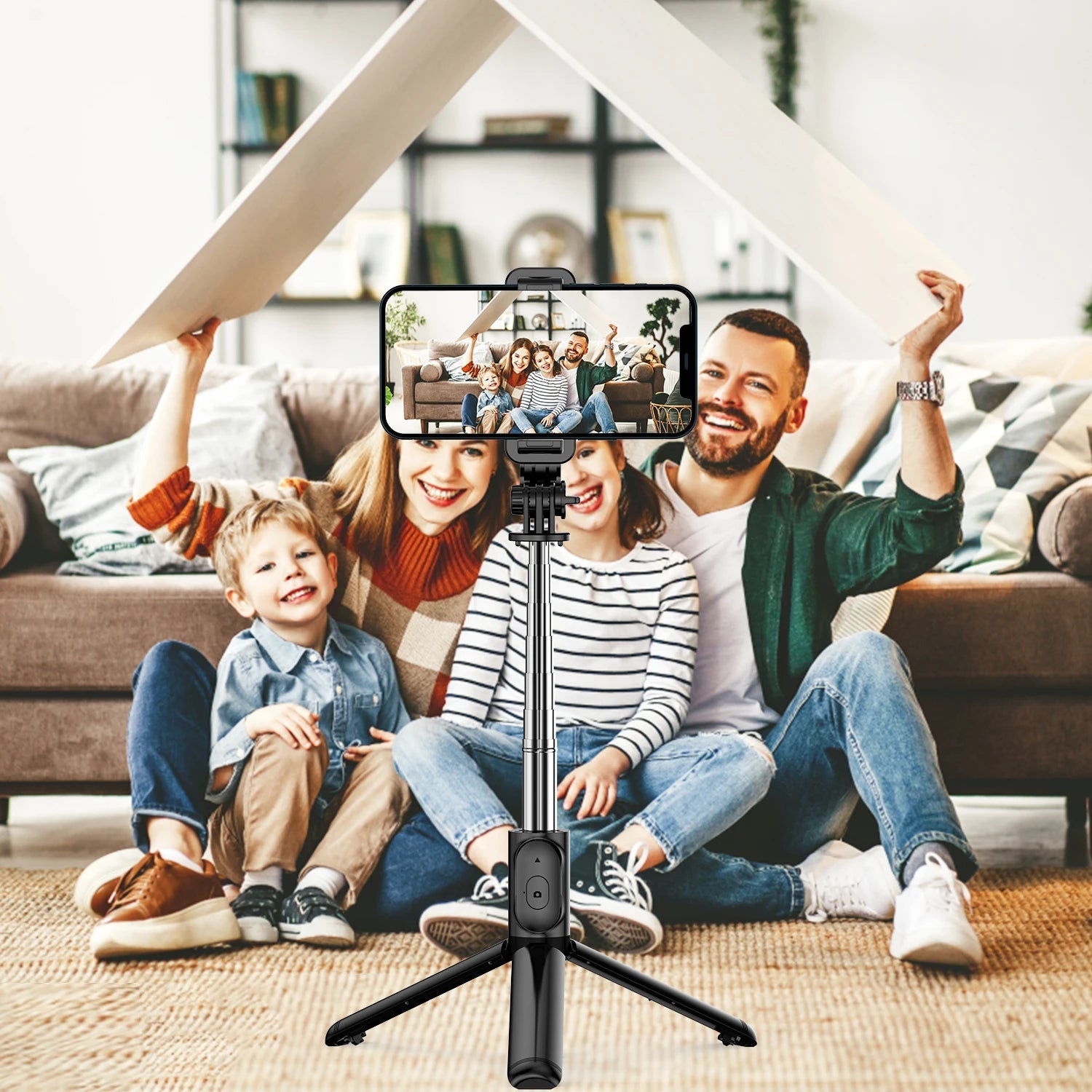 Selfie Stick Tripod with Detachable Wireless Remote, 4 in 1 Extendable Portable Selfie Stick & Phone Tripod - Dymand