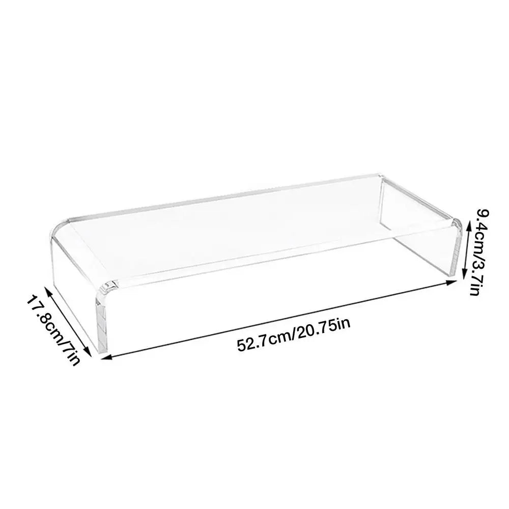 The acrylic monitor stand riser clear computer monitor heighted base keyboard laptop bracket is a versatile accessory for home office computers, providing a convenient and stylish solution for elevated workstations. - Dymand