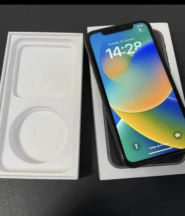 The Apple iPhone 11 64GB/128GB unlocked A13 Bionic chip 12MP camera support NFC face ID 6.1 inch 1792 x 828 LCD screen. - Dymand