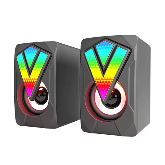 The computer speakers, PC sound box, Hifi stereo microphone, USB wired with LED light, and desktop computer were all connected to create a high - quality audio experience. - Dymand