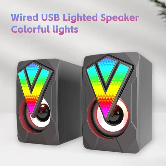 The computer speakers, PC sound box, Hifi stereo microphone, USB wired with LED light, and desktop computer were all connected to create a high - quality audio experience. - Dymand