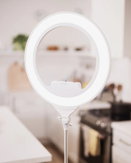 The cordless ring light pro white 18 - inch edge - lit led ring light is a versatile lighting tool that provides a bright and even illumination for various photography and videography needs. - Dymand