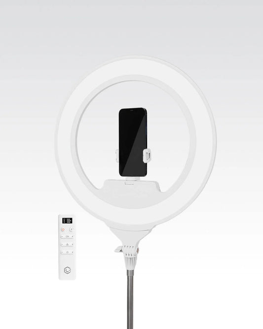 The cordless ring light pro white 18 - inch edge - lit led ring light is a versatile lighting tool that provides a bright and even illumination for various photography and videography needs. - Dymand