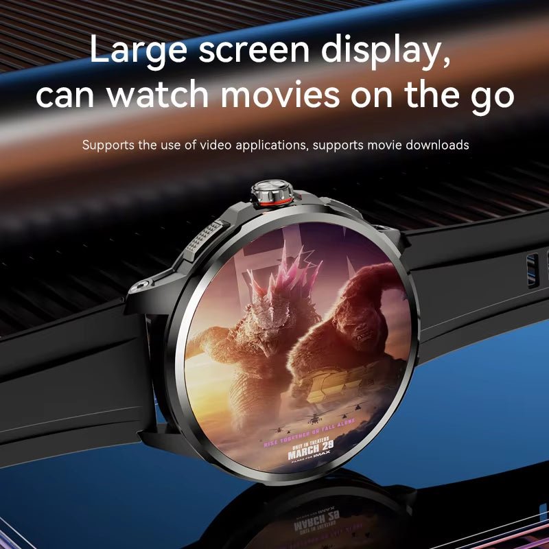 The H99 cellular 4G card version smartwatch with an amoled display, wifi connectivity, GPS, camera, and 32GB of storage is available in both men's and women's models. - Dymand