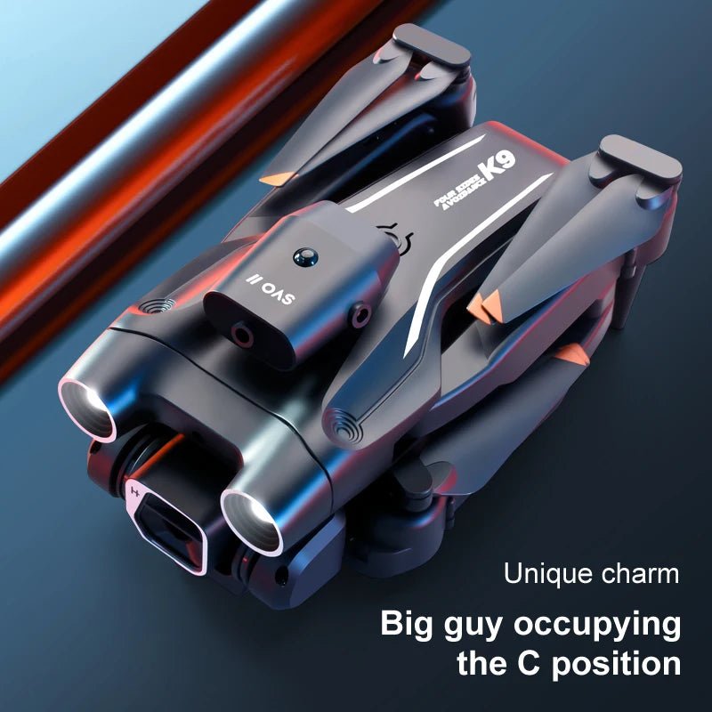 The K9 mini drones camera 10k foldable fpv rc drone quadcopter is a versatile toy that can be enjoyed by both adults and beginners. It offers a 360° active obstacle avoidance feature, making it perfect for those who want to have fun while staying safe. - Dymand