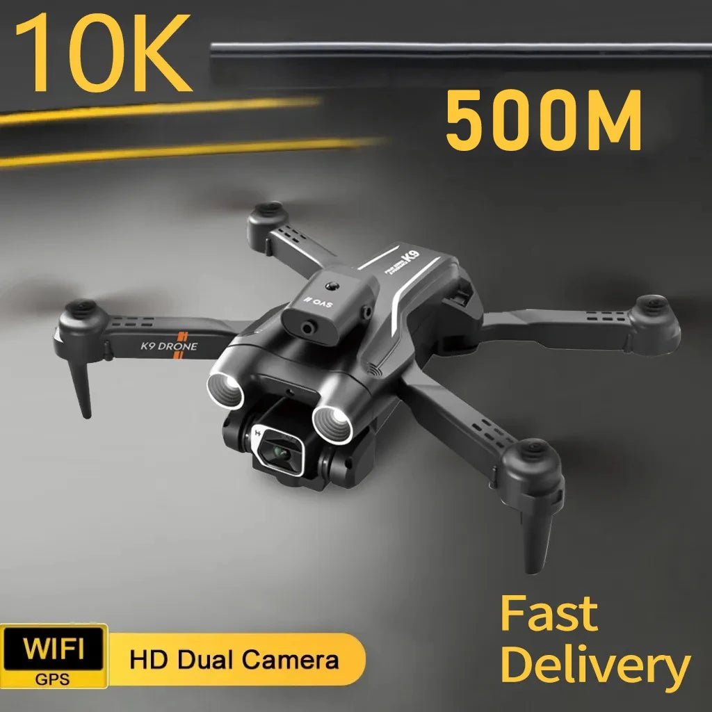 The K9 mini drones camera 10k foldable fpv rc drone quadcopter is a versatile toy that can be enjoyed by both adults and beginners. It offers a 360° active obstacle avoidance feature, making it perfect for those who want to have fun while staying safe. - Dymand