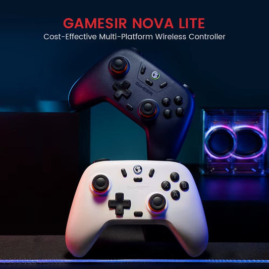 The new wireless gamepad, known as Gamesir, is compatible with various devices such as Android, iOS, PC, and Steam. It features a hall effect stick for enhanced gaming experience. - Dymand