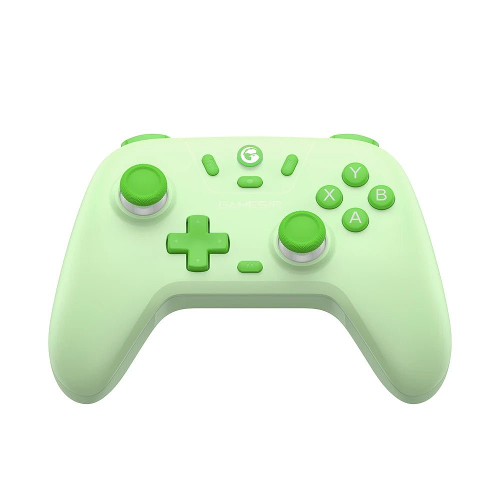The new wireless gamepad, known as Gamesir, is compatible with various devices such as Android, iOS, PC, and Steam. It features a hall effect stick for enhanced gaming experience. - Dymand