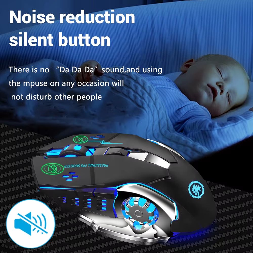 The rechargeable wireless mouse gaming computer silent bluetooth mouse 2.4g usb mechanical backlight pc gamer mouse is a versatile accessory for computer users, providing a comfortable and efficient gaming experience. - Dymand