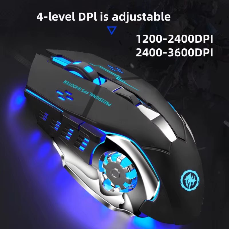 The rechargeable wireless mouse gaming computer silent bluetooth mouse 2.4g usb mechanical backlight pc gamer mouse is a versatile accessory for computer users, providing a comfortable and efficient gaming experience. - Dymand