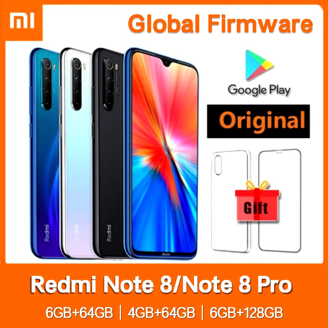 The Redmi Note 8/Note 8 Pro smartphone, equipped with the latest global firmware, comes with a phone case and boasts a 4000mAh battery, quad - core processor, and CMAERA technology. - Dymand