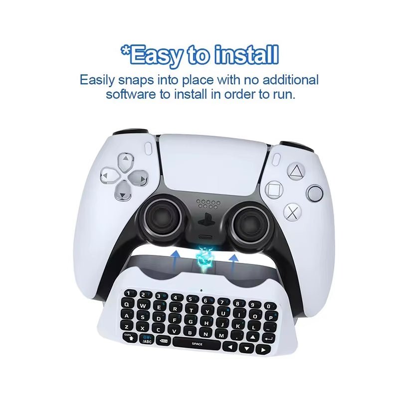 The wireless keyboard for the ps5 controller, along with its bluetooth external keyboard and chatpad, provides a convenient and efficient way to type and navigate while gaming. - Dymand