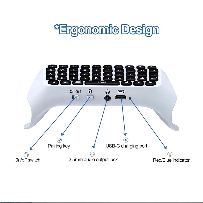 The wireless keyboard for the ps5 controller, along with its bluetooth external keyboard and chatpad, provides a convenient and efficient way to type and navigate while gaming. - Dymand