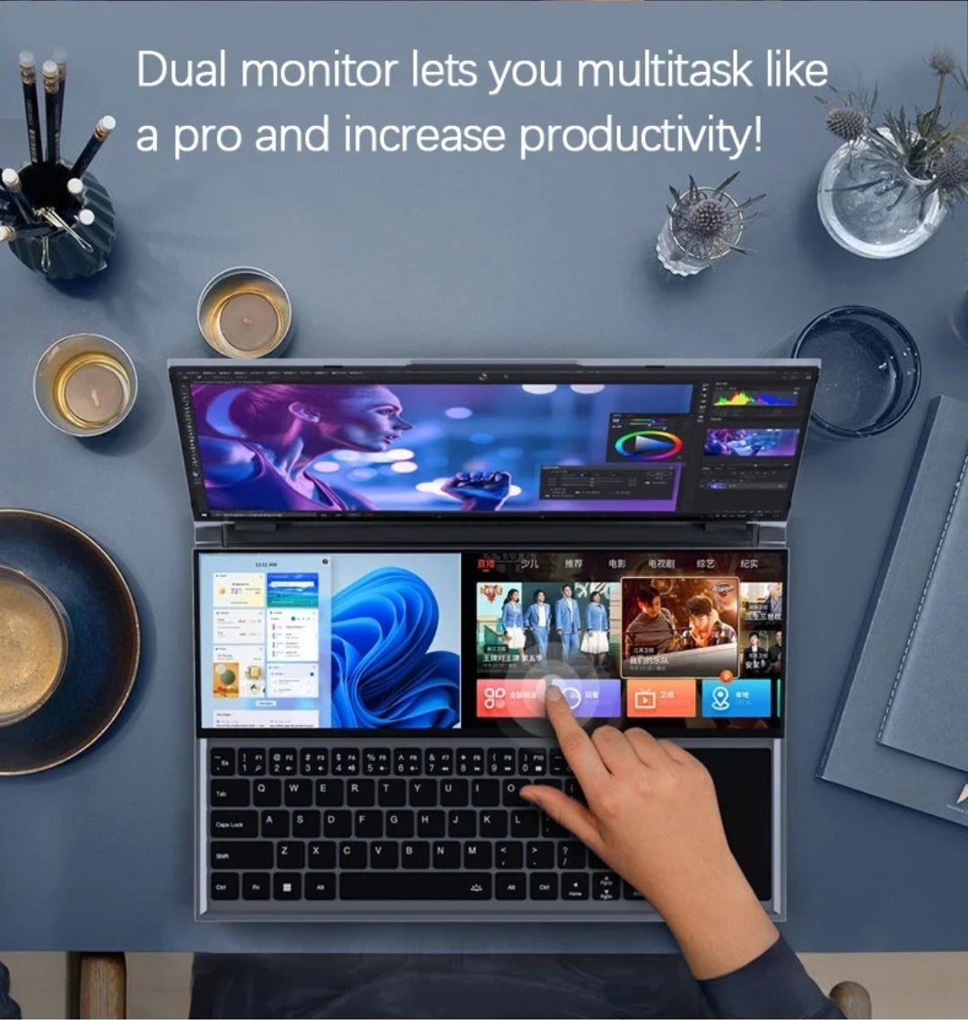 The Xeonbook dual screen, office computer, and gaming computer are all different types of computers. - Dymand
